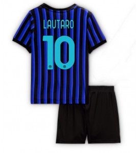 Inter Milan Lautaro Martinez #10 Jalkapallovaatteet Lasten Kotipeliasu 2025-26 Lyhythihainen (+ Lyhyet housut)